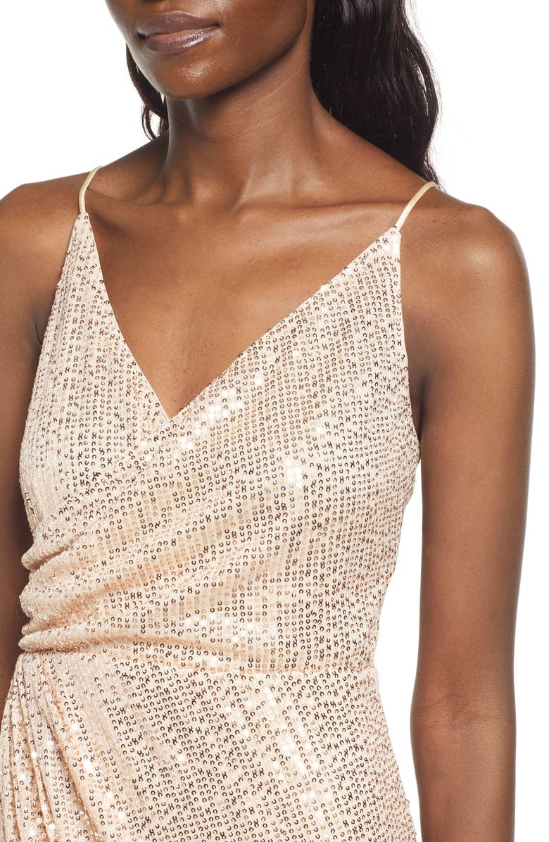AREA STARS Sequin Cocktail Midi Dress, Alternate, color,