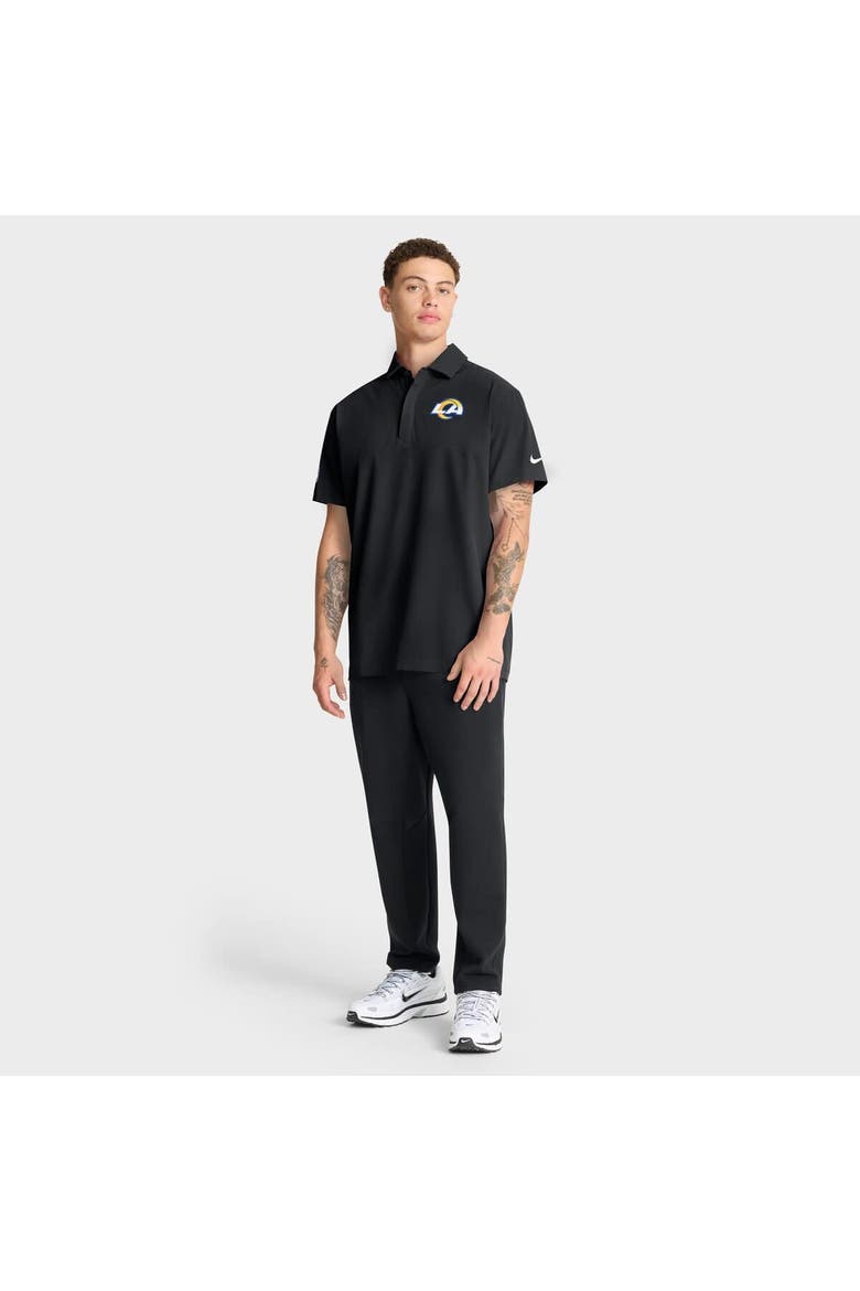 Men's Nike Black Los Angeles Rams Sideline City Pride Woven Performance Polo, Alternate, color, Black