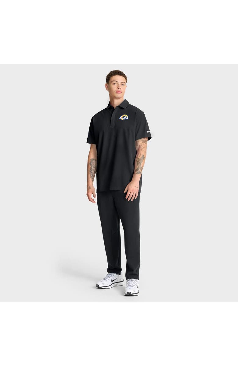 Nike Men's Nike Black Los Angeles Rams Sideline City Pride Woven Performance Polo, Alternate, color, Black