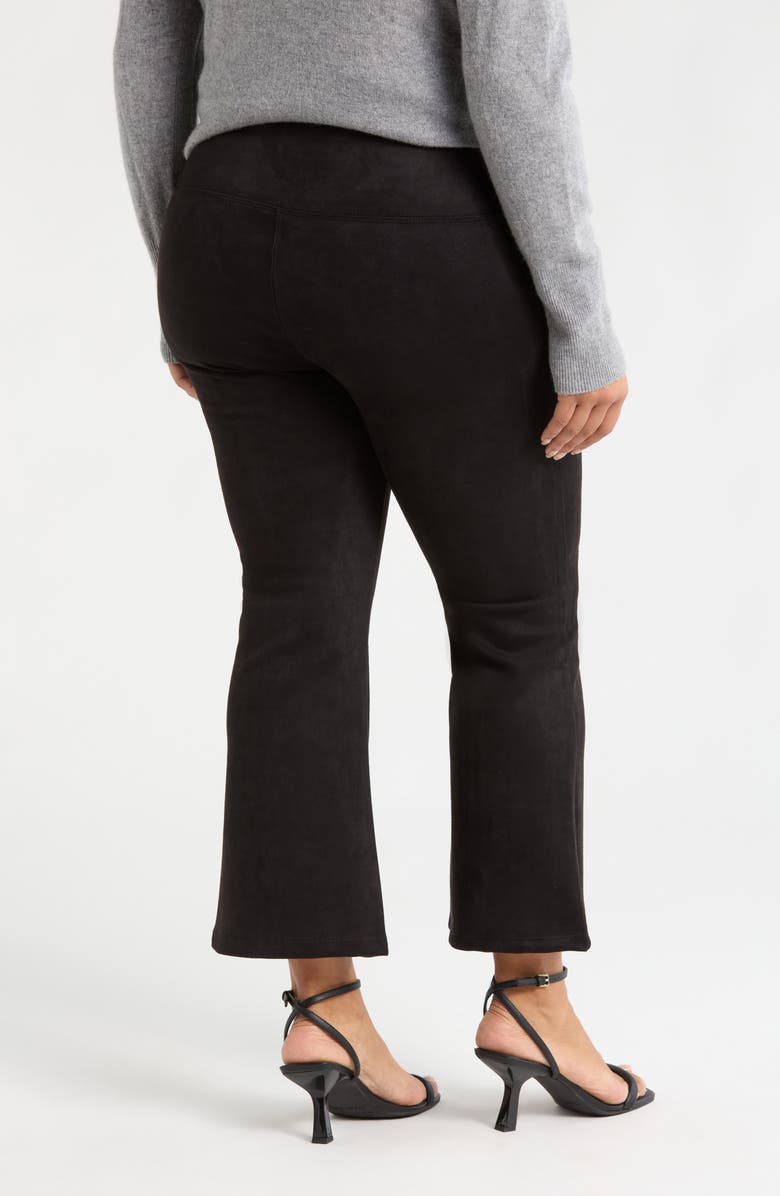 Liverpool Los Angeles Pearl Pintuck Stretch Faux Suede Crop Flare Pants, Alternate, color, 