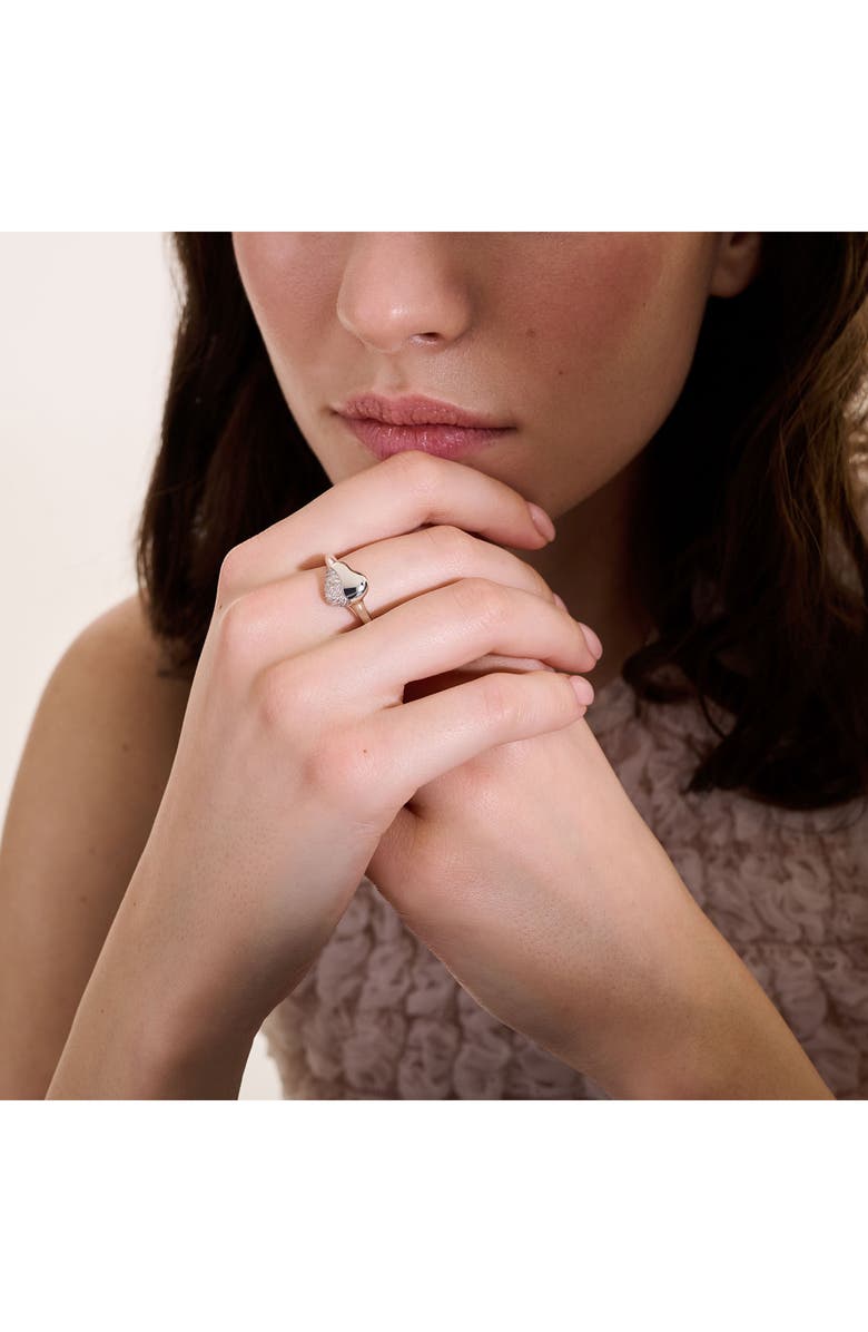 John Hardy Pebble Heart Diamond Ring, Alternate, color,