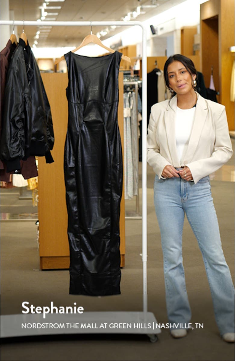 Sahara Sleeveless Faux Leather Dress, sales video thumbnail