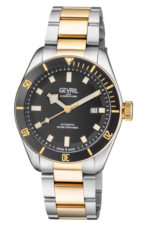 Men's Yorkville Two-Tone Bracelet Watch, 43mm