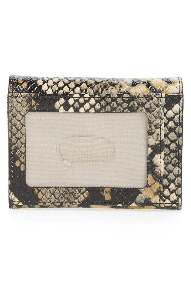 Leather Card Wallet, Alternate, color, BROWN PYTHON