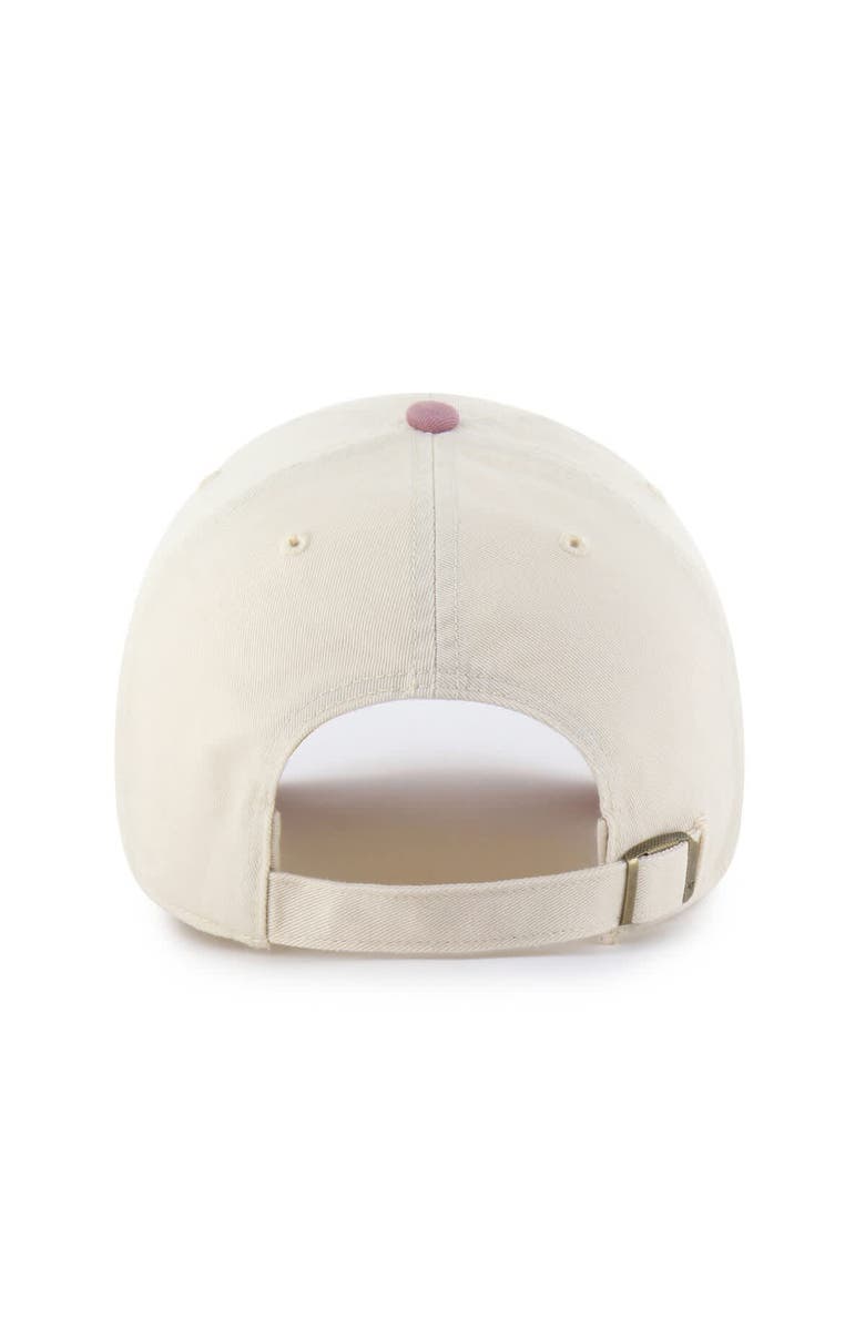 '47 Men's '47  Natural/Pink Boston Red Sox Two-Tone Fashion Clean Up Adjustable Hat, Alternate, color, Natural