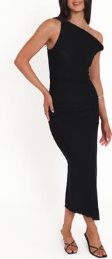 Petal & Pup Sandria One-Shoulder Body-Con Maxi Dress