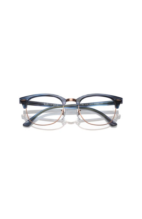 Ray Ban Ray-ban 51mm Square Optical Glasses In Blue