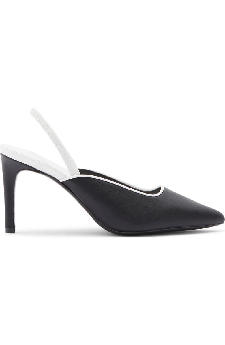 KARL LAGERFELD PARIS Grier Slingback Pump, Alternate, color, Black/ Bright White