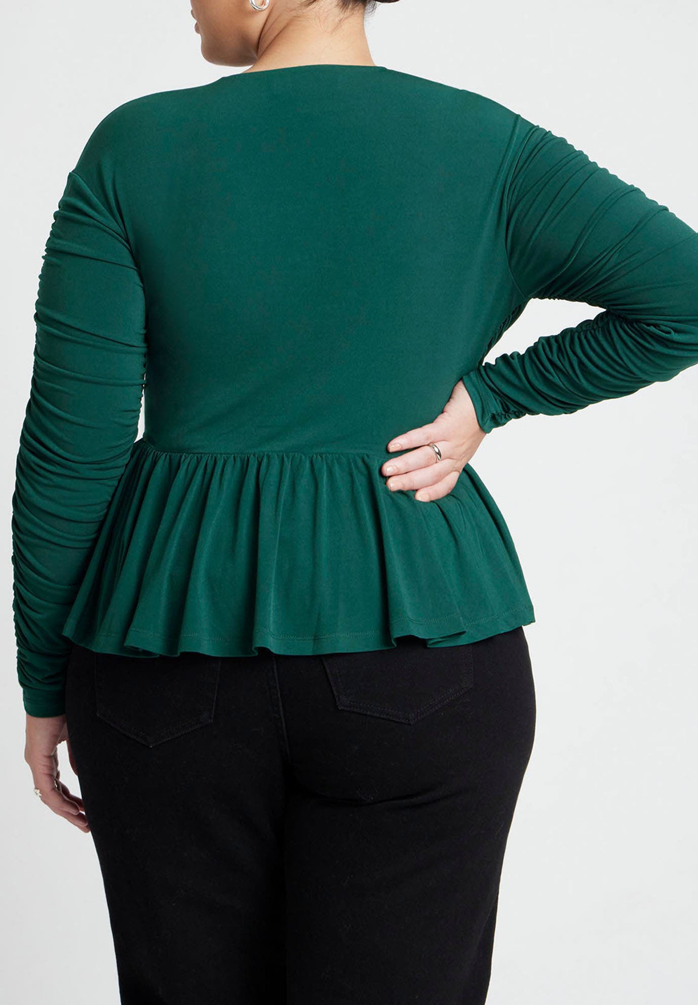 Shirred Peplum Top - image 2