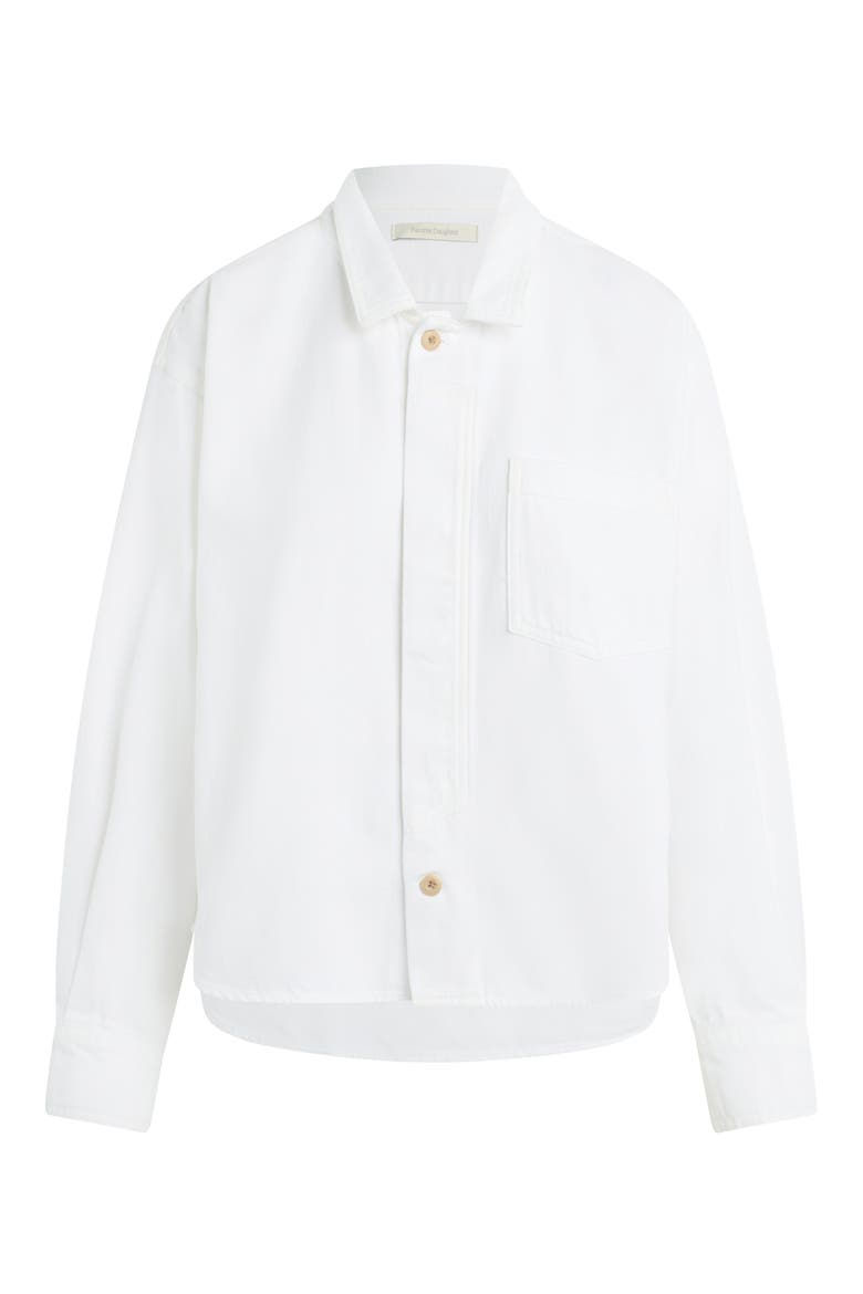 The Thinking About It Cotton Button-Up Shirt, Alternate, color, KNOX