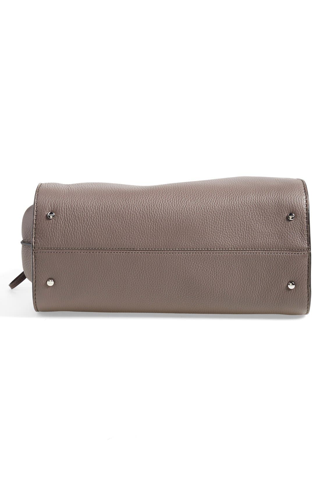 'Medium Note' Leather Tote, Alternate, color, LAVENDER/ BLACK