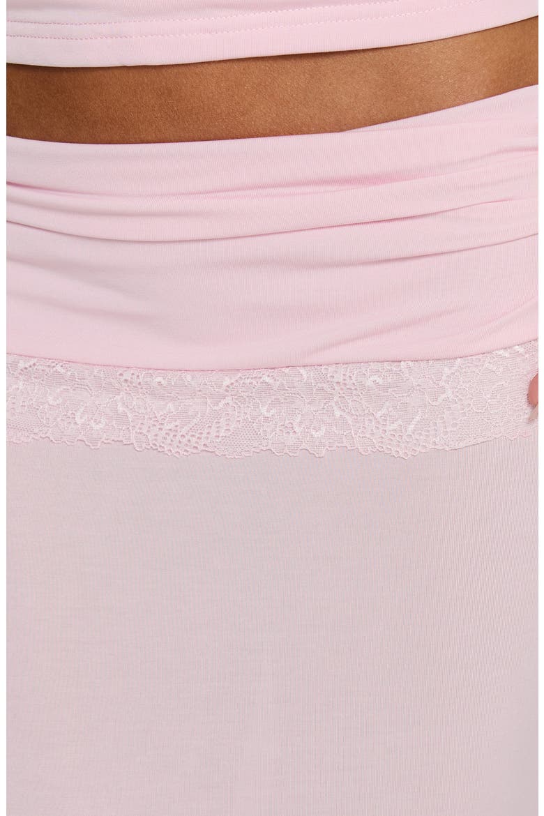 Zespri Lace Trim Jersey Maxi Skirt, Alternate, color, PINK