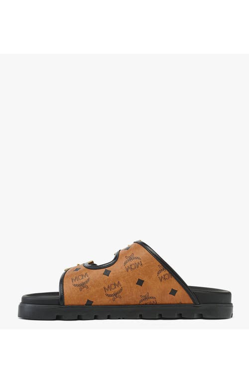 Mcm Sandals In Visetos In Brown