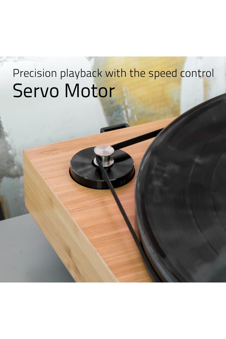 Reference High Fidelity Vinyl Turntable Record Player Ortofon Cartridge, Alternate, color, Bamboo