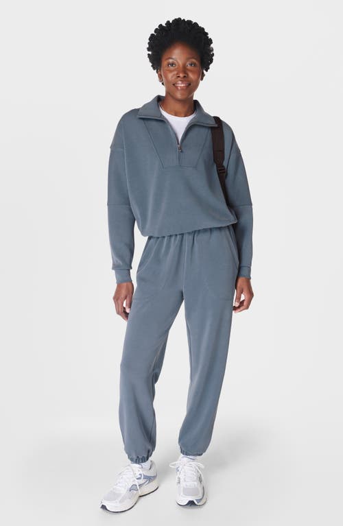 Sweaty Betty Half Zip Fleece Pullover In Subdued Blue