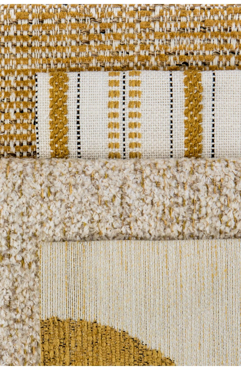 Elaine Smith Golden Hour Textured Fringed Indoor & Outdoor Woven Accent Pillow, Alternate, color, Fringed