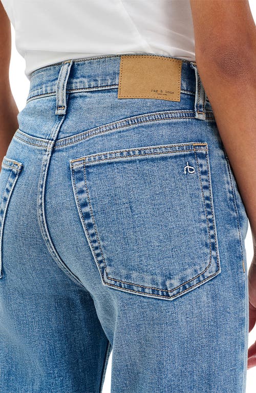Rag & Bone Harlow Mid Rise Ankle Straight Leg Jeans In Multi
