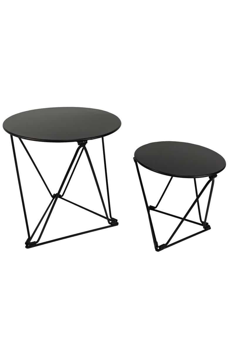 Crossed Triangles Stand Set of 2, Main, color, Black