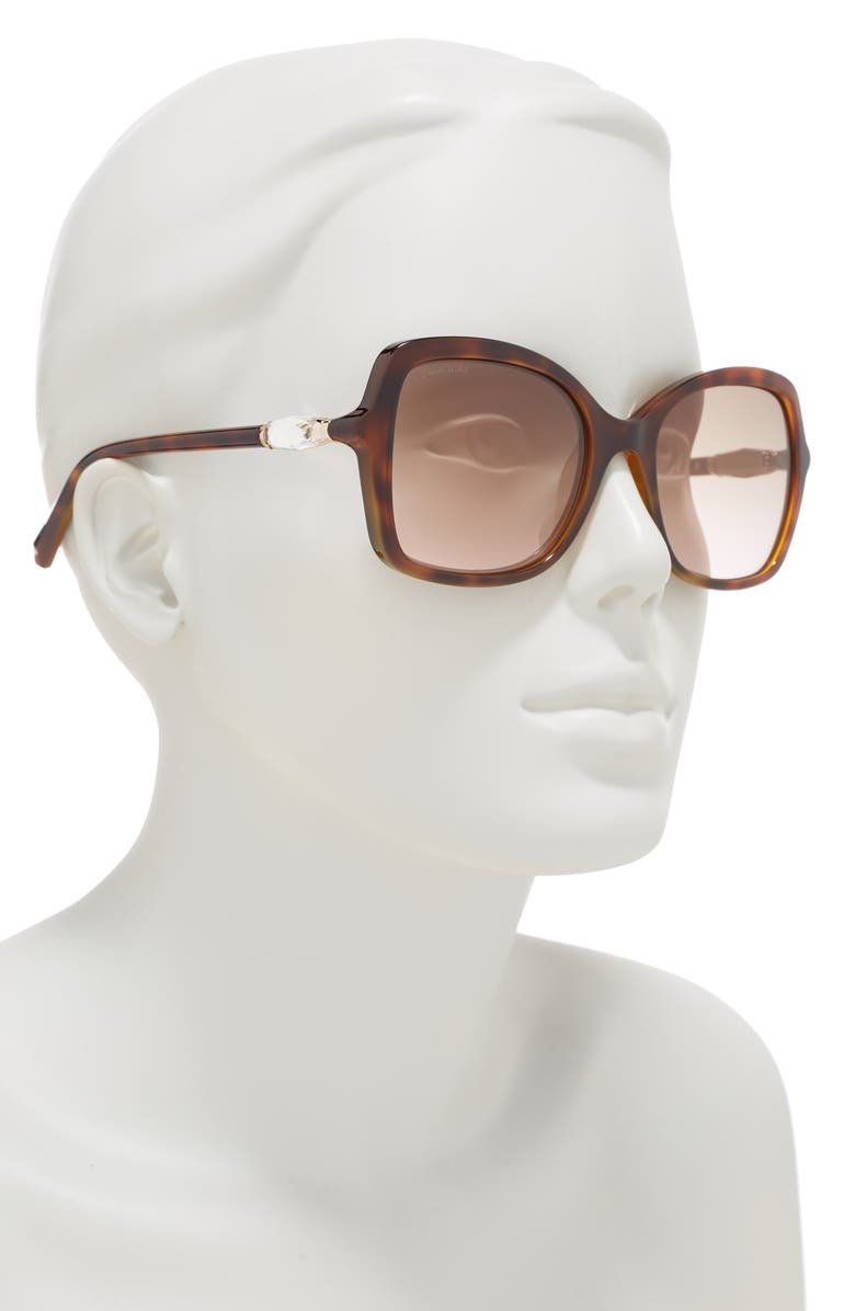 Swarovski 54mm Geometric Sunglasses, Alternate, color,