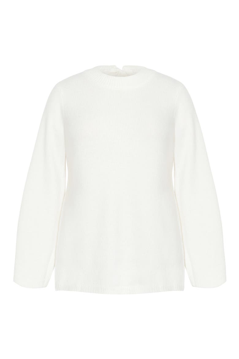 Bow Back Bell Sleeve Sweater, Alternate, color, IVORY
