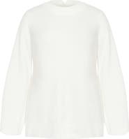 City Chic Bow Back Bell Sleeve Sweater