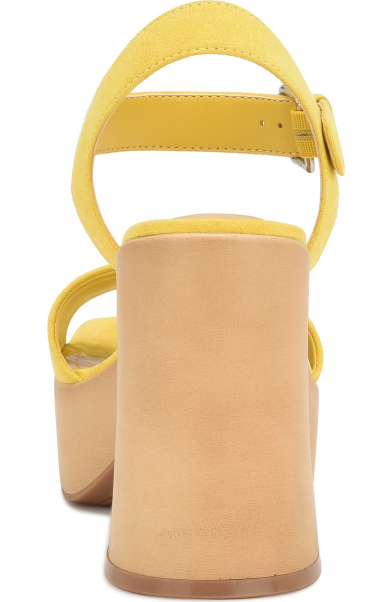 Nine West Open It Platform Heeled Sandal, Alternate, color, Yellow