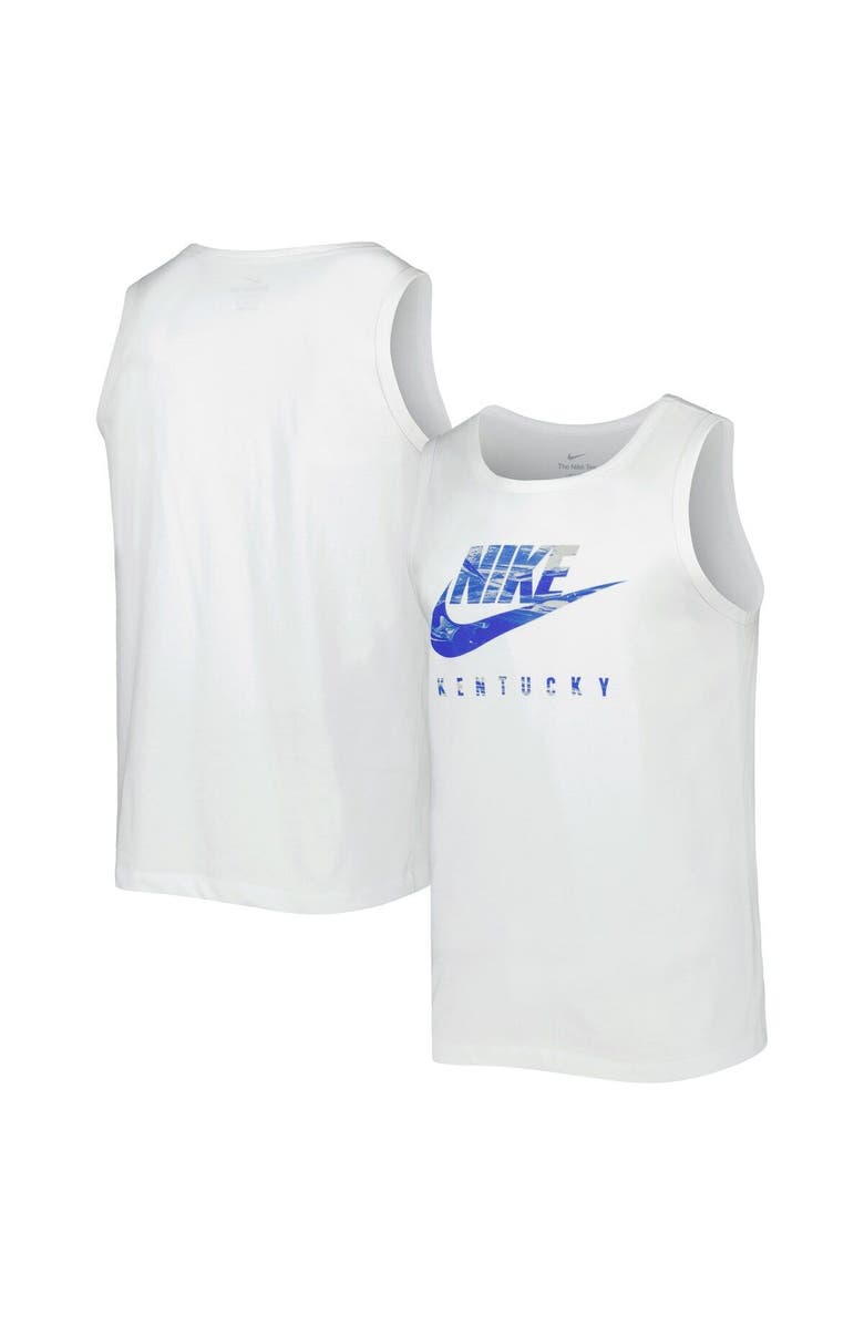 Nike Men's Nike White Kentucky Wildcats Spring Break Futura Performance Tank Top, Alternate, color, 