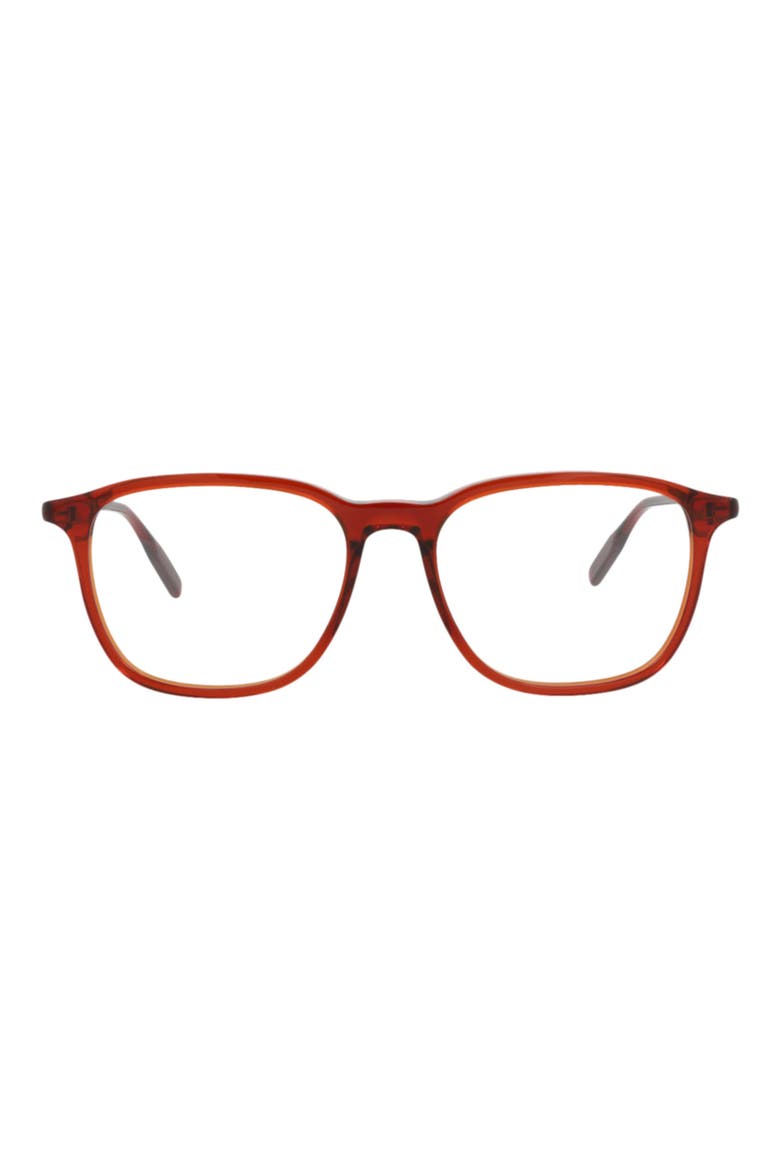 52mm Square Optical Glasses, Main, color, BURGUNDY TRANSPARENT
