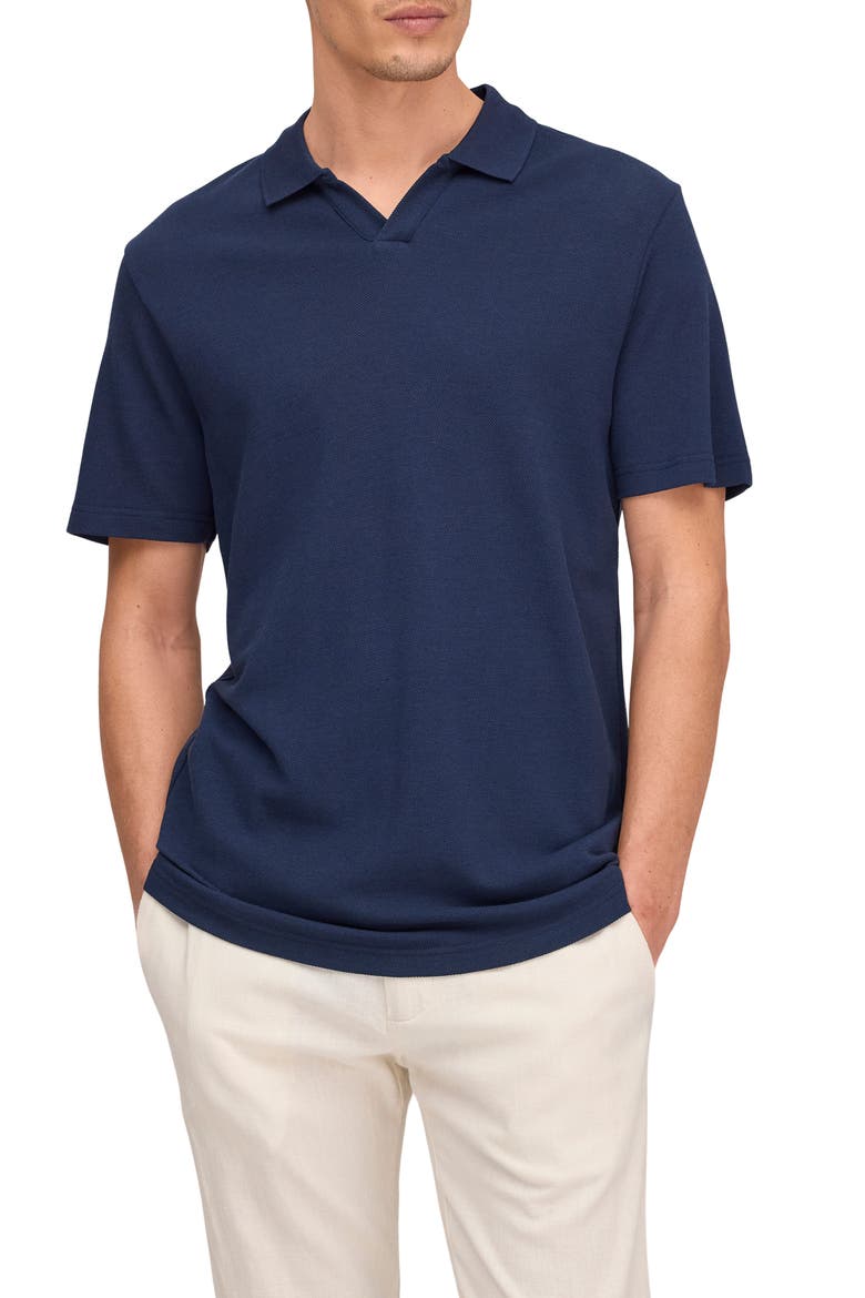 Almer 3562 Organic Cotton Blend Polo, Main, color, NAVY BLUE