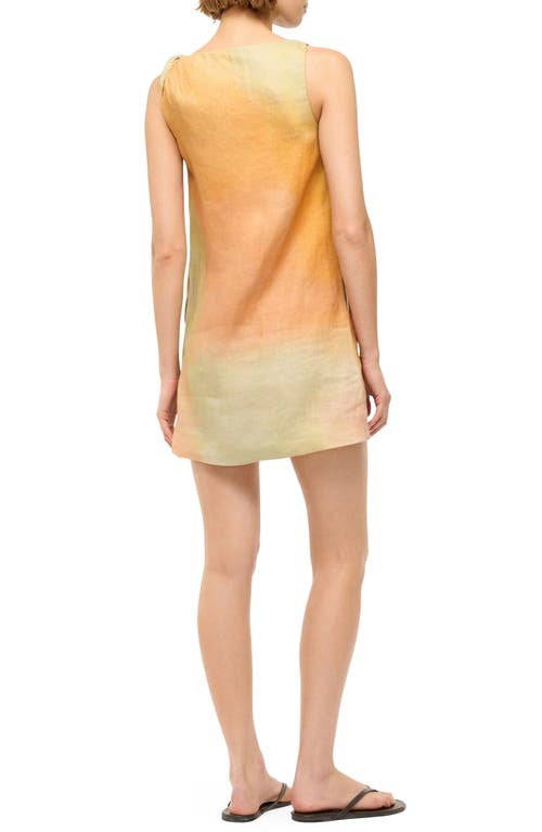 STAUD STAUD BOA OMBRÉ LINEN SHIFT DRESS