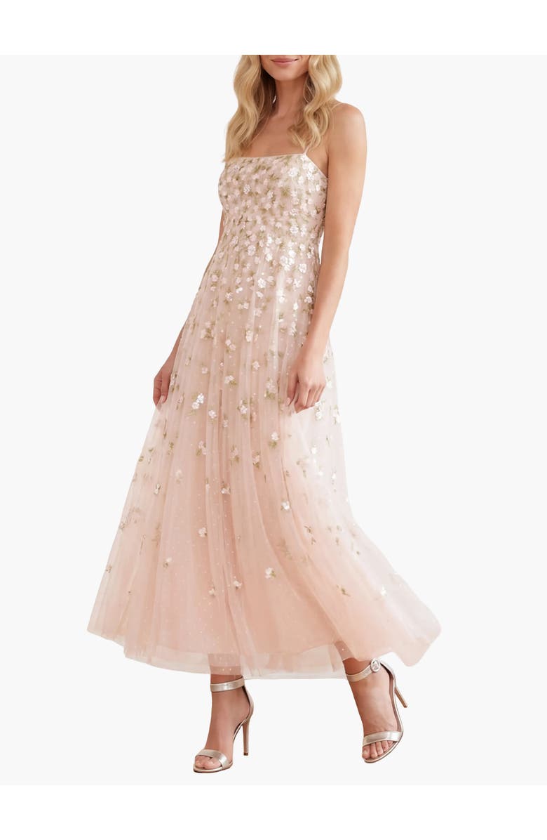 Needle & Thread Meadow Ditsy Cami Ankle Gown, Main, color, Opal/Peach