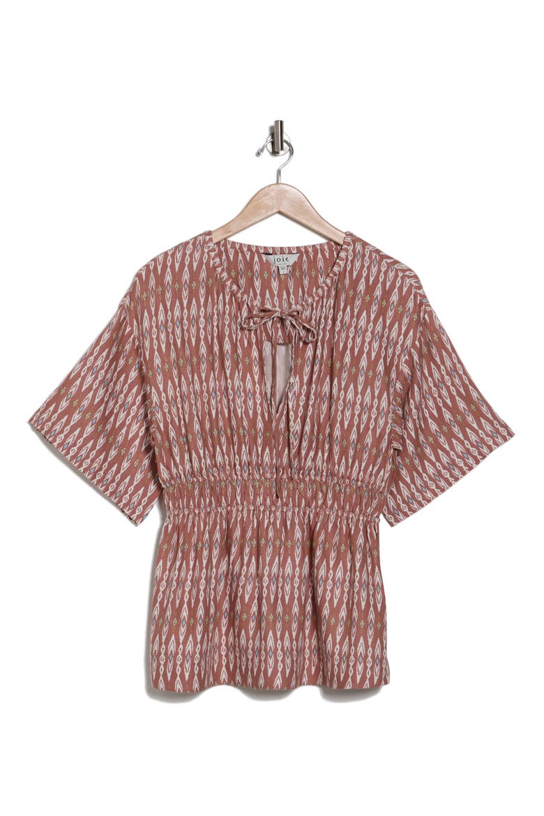 Renae Split Neck Top, Alternate, color, CANYON ROSE MULTI