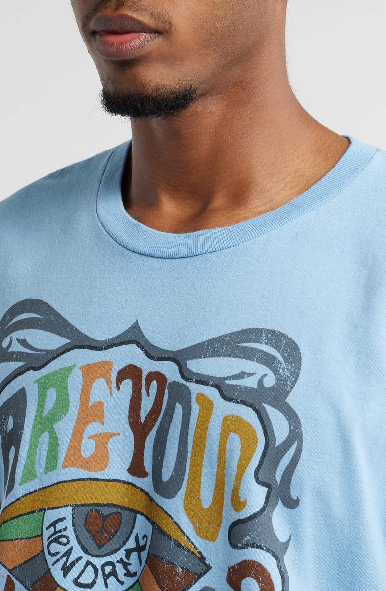 Merch Traffic Jimi Hendrix Are You Experienced Crop Graphic T-Shirt, Alternate, color, 