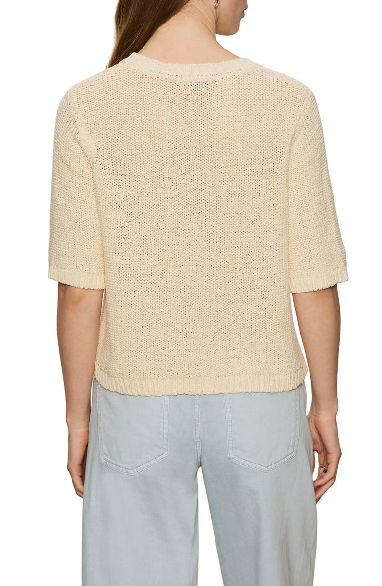 Sanctuary Tape Yarn Open Stitch Cotton Blend Sweater, Alternate, color, Macrame