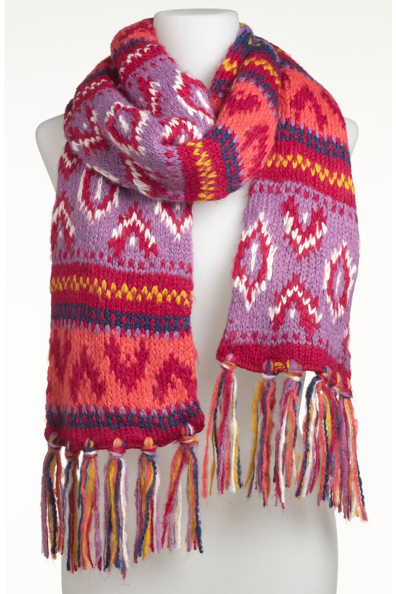 Fair Isle Scarf, Main, color, PINK MULTI