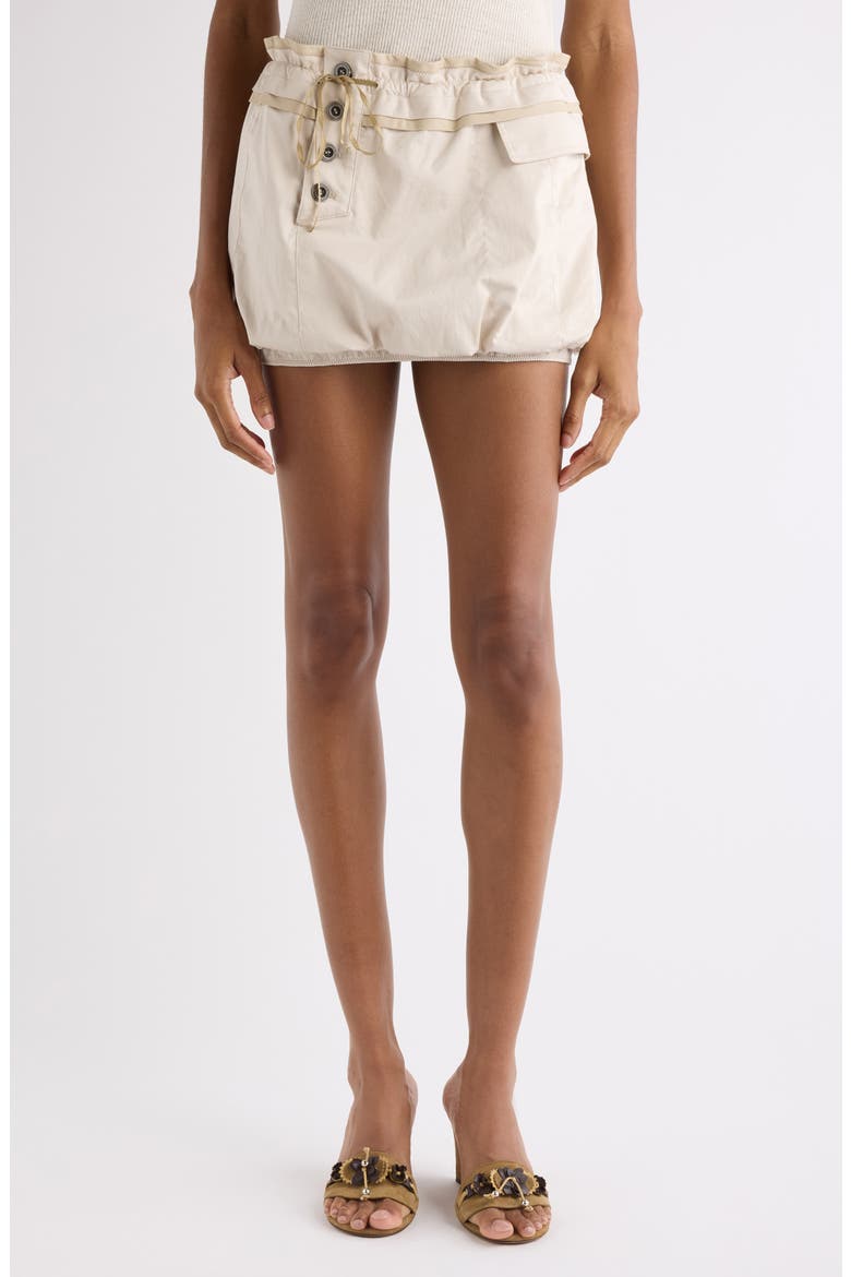 Jamily Bubble Miniskirt, Main, color, ECRU