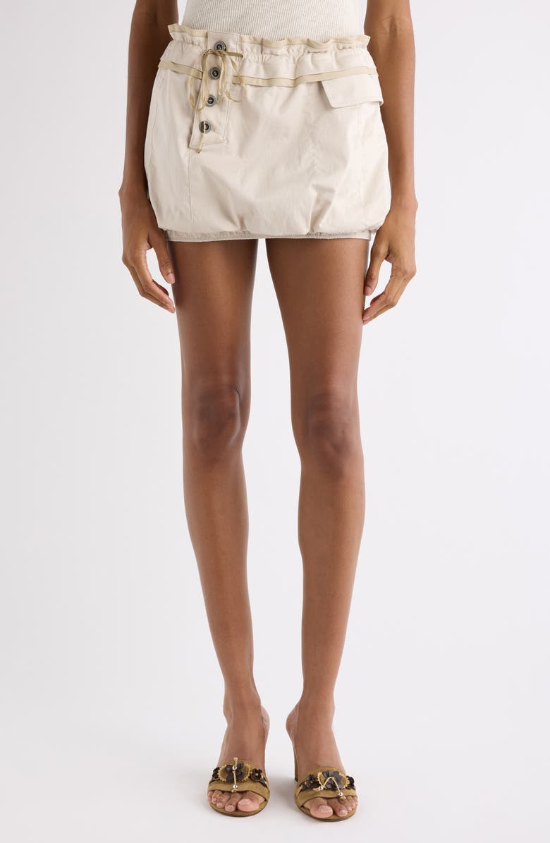 Isabel Marant Jamily Bubble Miniskirt, Main, color, Ecru