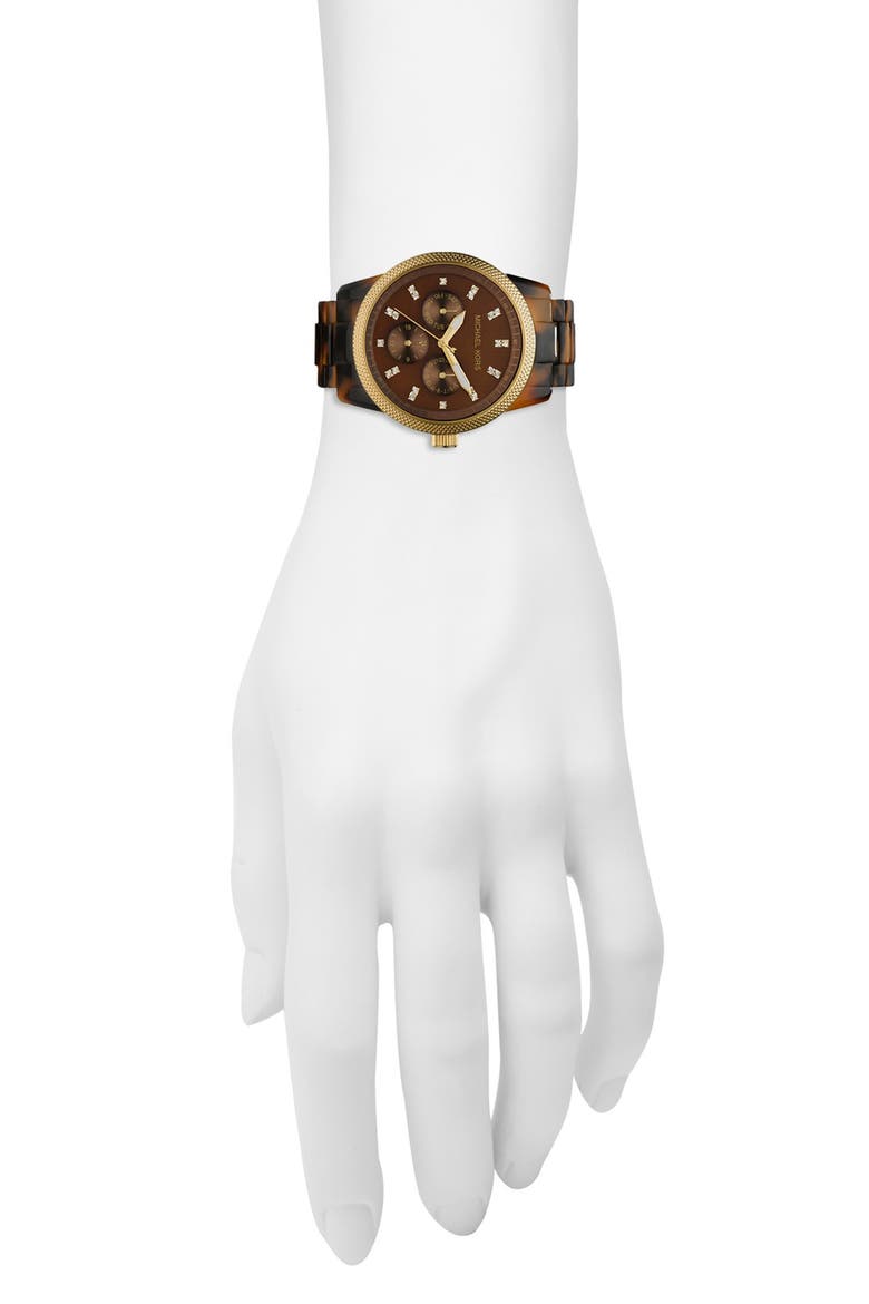 Michael Kors 'Jet Set' Bracelet Watch, 38mm, Alternate, color, TORTOISE