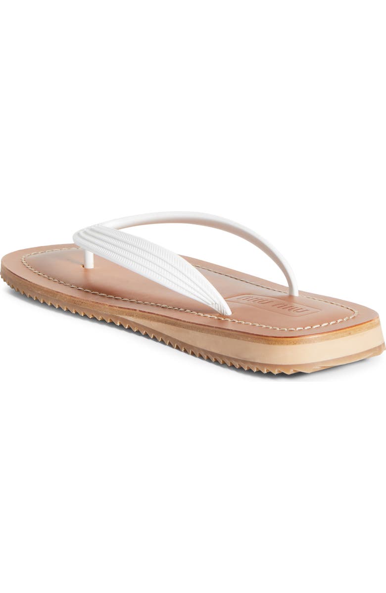 Miu Miu Flip Flop, Alternate, color, White