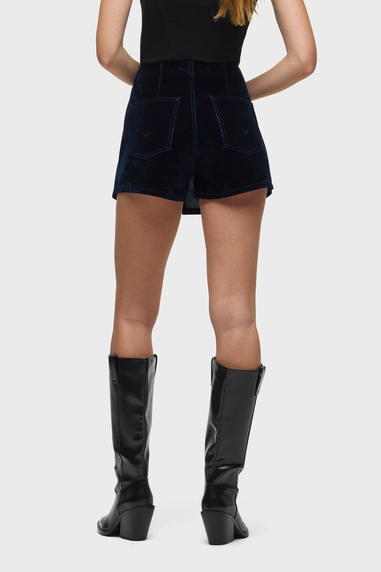 Mini Wrap Skort, Alternate, color, Indigo Flocking