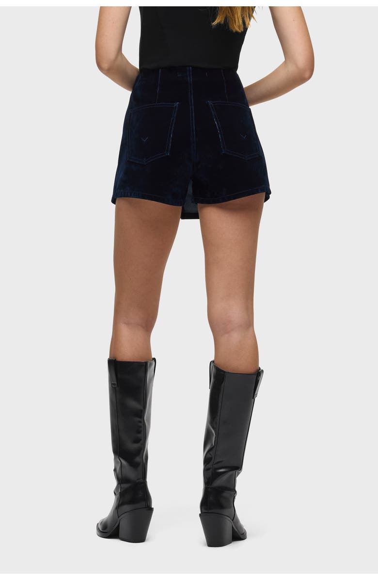 Hudson Jeans Mini Wrap Skort, Alternate, color, Indigo Flocking