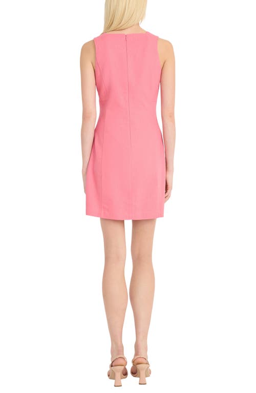 Donna Morgan Square Neck Sleeveless Minidress In Rapture Rose