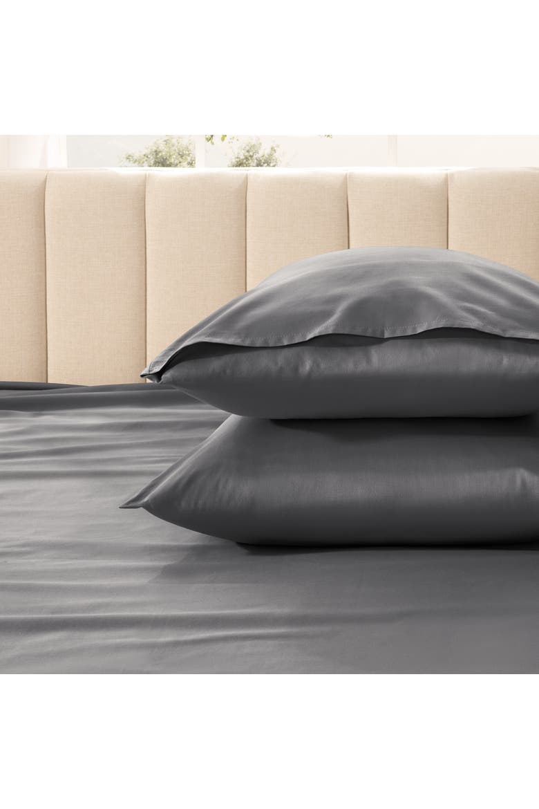 400 Thread Count Organic Cotton Sateen Pillowcase Set, Alternate, color, Grey