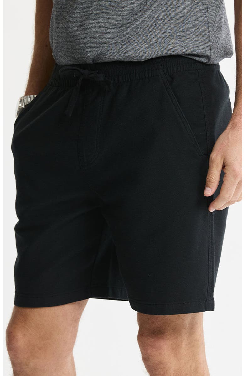 JACHS Cotton Twill Drawstring Shorts, Alternate, color, Black