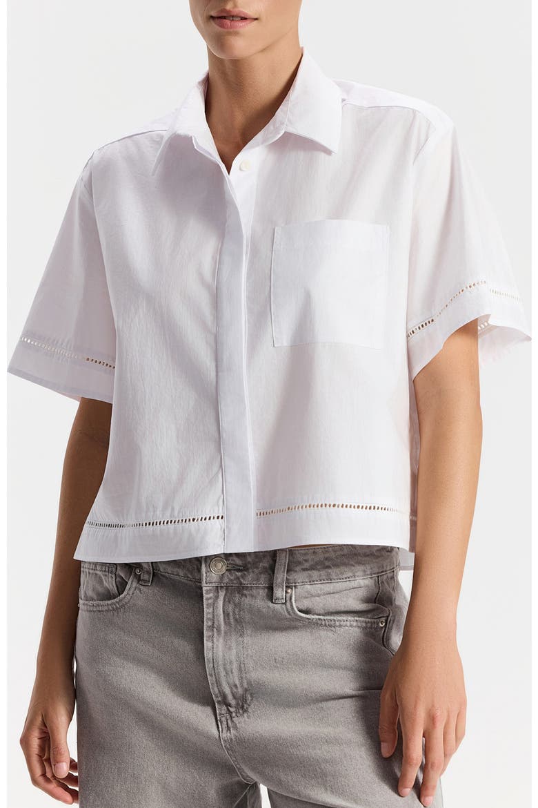 Stav Button-Down Short Sleeved Shirt, Alternate, color, White