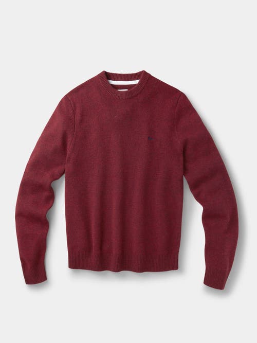 Aubin Phillips Lambswool Crew Neck Sweater In Burgundy