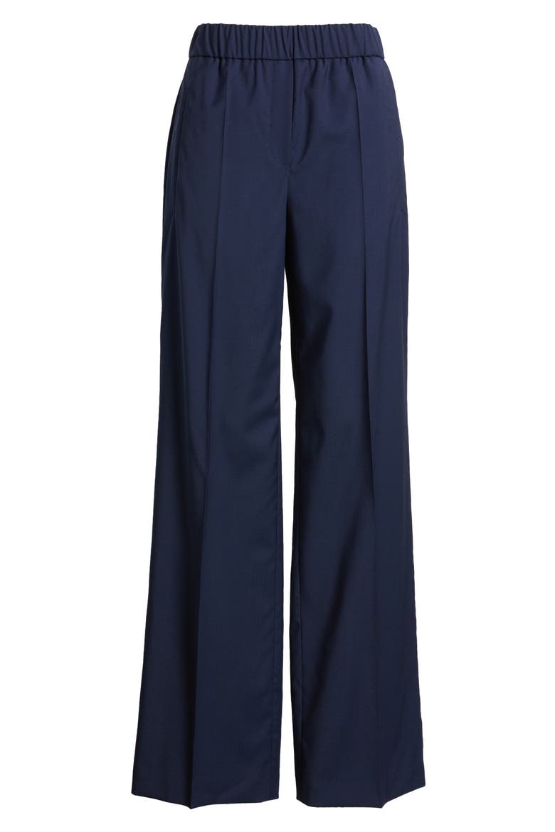 Toyal Pull-On Virgin Wool Flare Pants, Alternate, color, DK BU