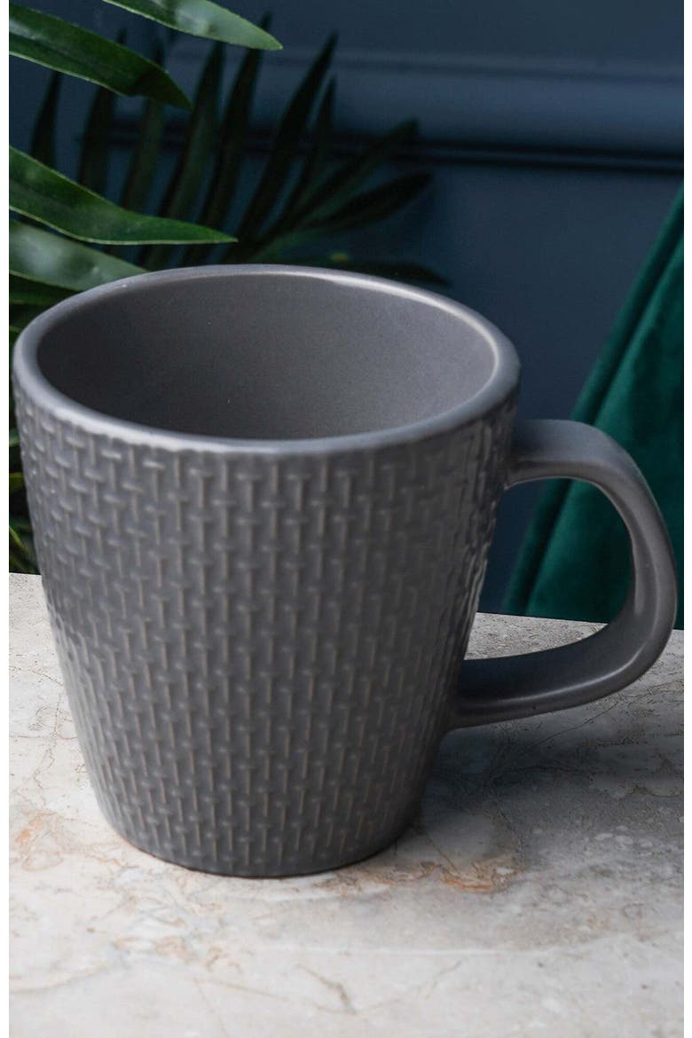Olivia Stoneware 4-Piece Mug Set, Alternate, color, Gray