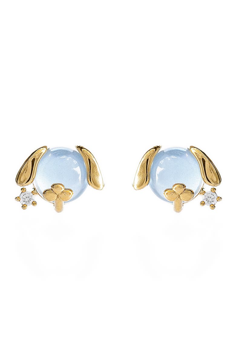 Puppy Playdate Stud Earrings, Main, color, GOLD