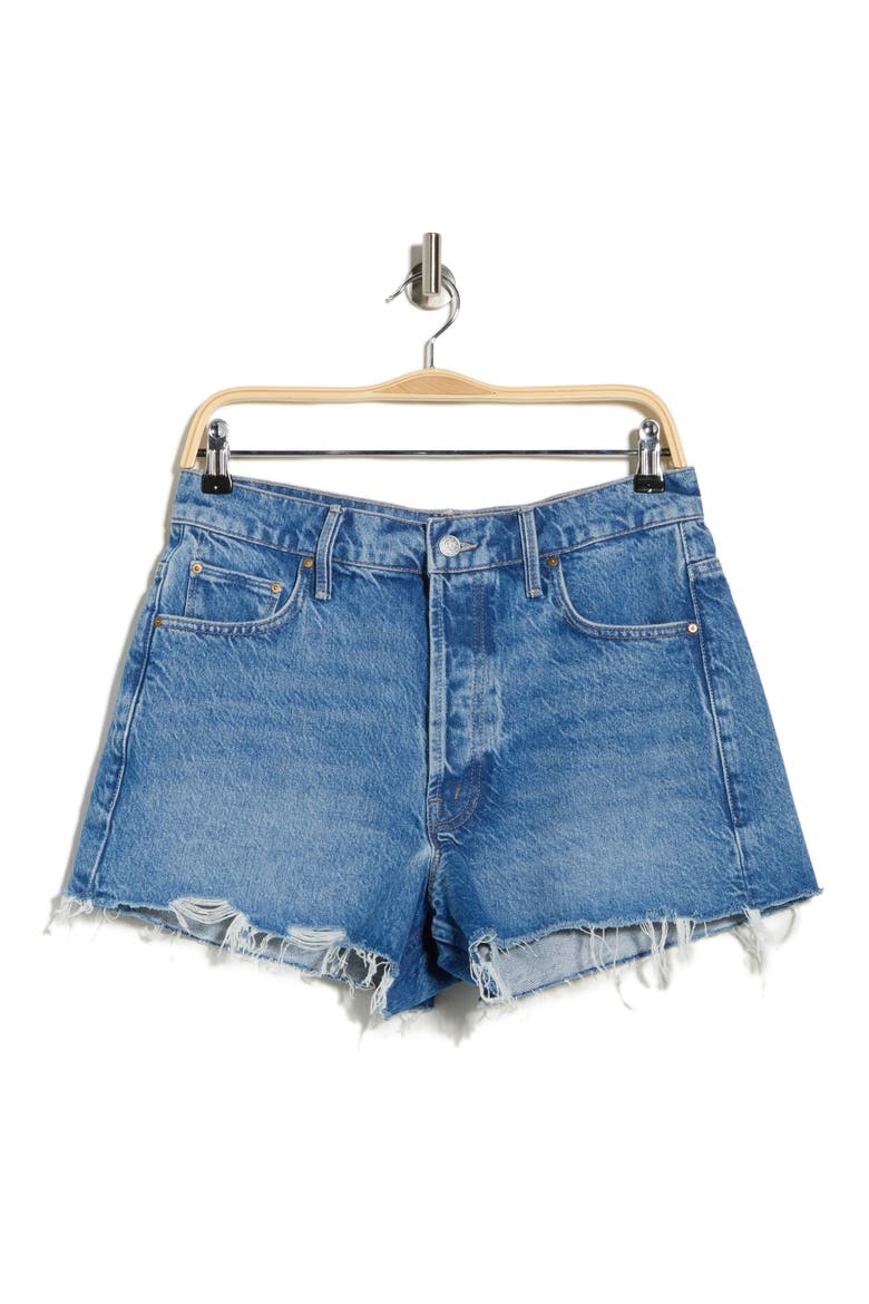 The Main Course Frayed Denim Shorts, Alternate, color, CHEW TOY